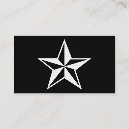 Customizable nautical star business card template