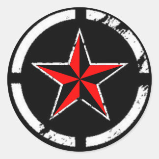 nautical star classic round sticker