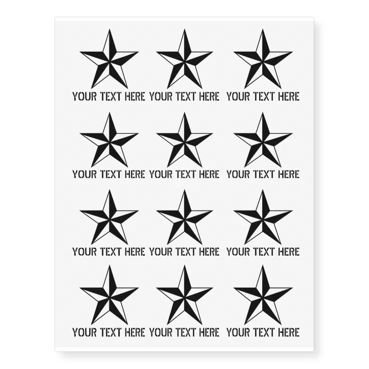Nautical star icon temporary tattoos | Zazzle Nautical star icon temporary tattoos | Zazzle