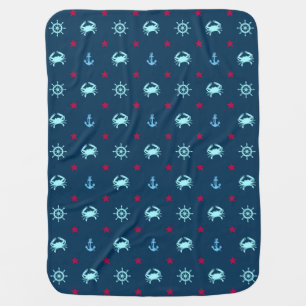 Nautical Star Pattern Baby Blanket