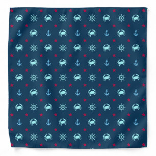 Nautical Star Pattern Bandana