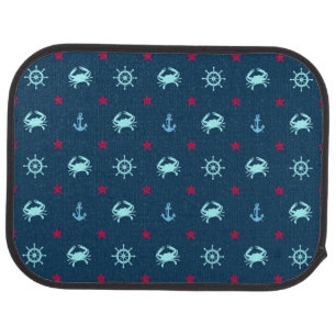 Nautical Star Pattern Car Floor Mat