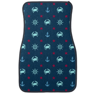 Nautical Star Pattern Car Mat