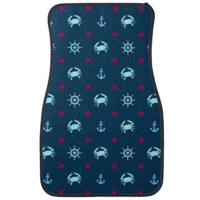 Nautical Star Pattern Car Mat (Front)