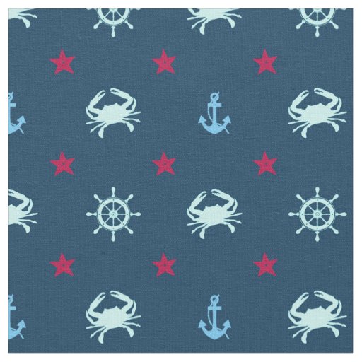 Nautical Star Pattern Fabric