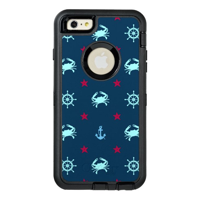 Nautical Star Pattern Otterbox iPhone Case (Back)