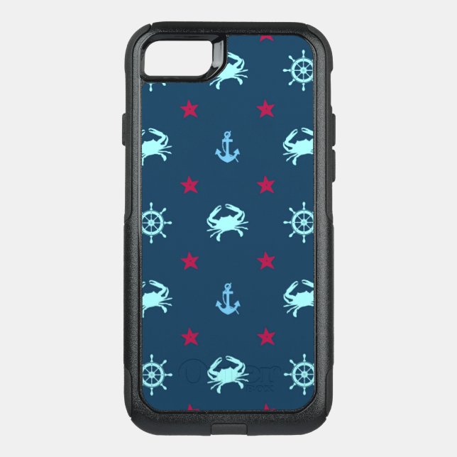 Nautical Star Pattern Otterbox iPhone Case (Back)