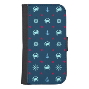 Nautical Star Pattern Phone Wallet