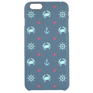 Nautical Star Pattern Clear iPhone 6 Plus Case