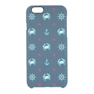 Nautical Star Pattern Clear iPhone 6/6S Case