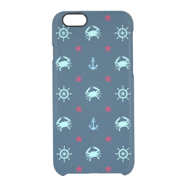 Nautical Star Pattern Uncommon iPhone Case (Back)