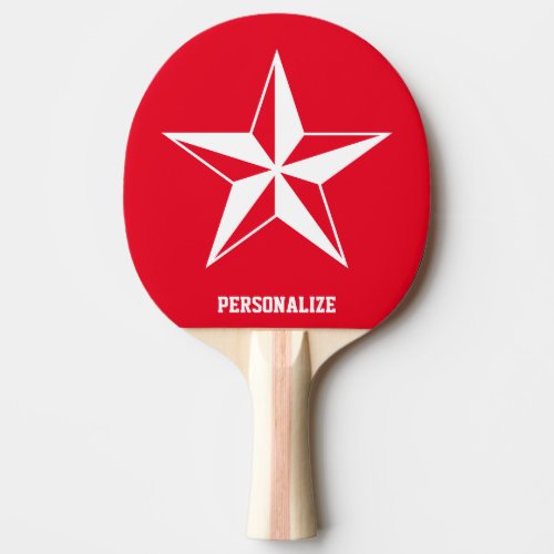 Nautical star table tennis ping pong paddle