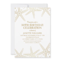 Nautical Starfish Beach Adult 30th Birthday Party