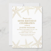 Nautical Starfish Beach Adult 60th Birthday Party Invitation (Front)