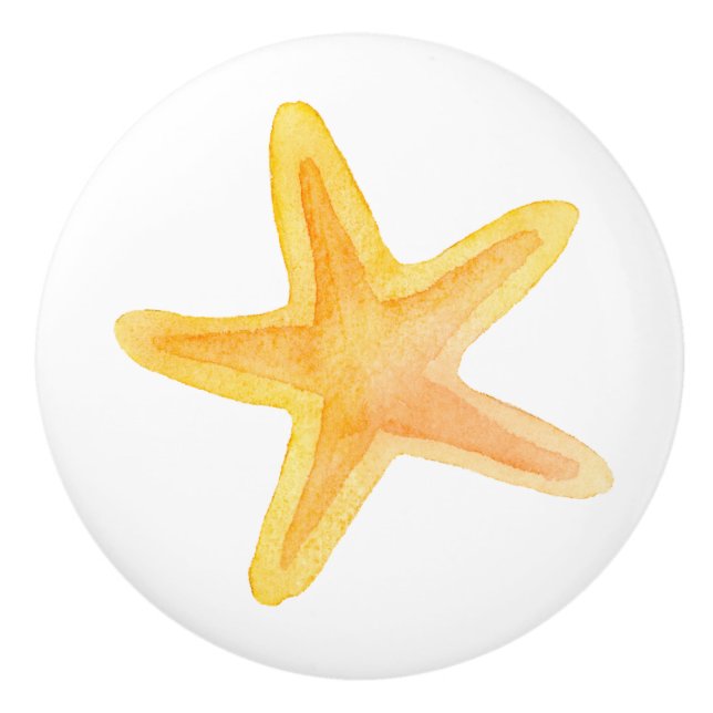 Nautical Starfish Ceramic Knob (Front)