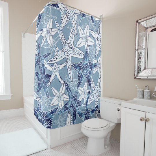 Nautical-Starfish-Collection-Shower-Curtain-|-Zazzle.com