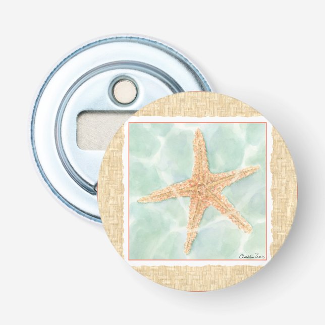 Nautical Starfish in Water Bottle Opener (Front)