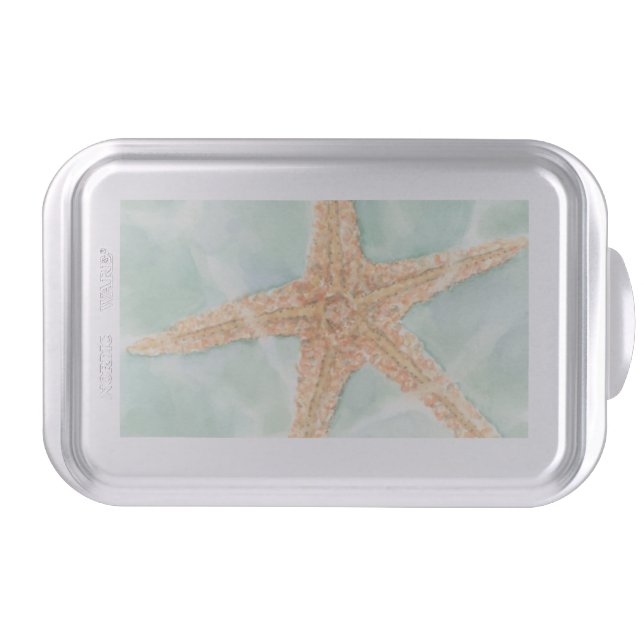 Nautical Starfish in Water Cake Pan (Front)