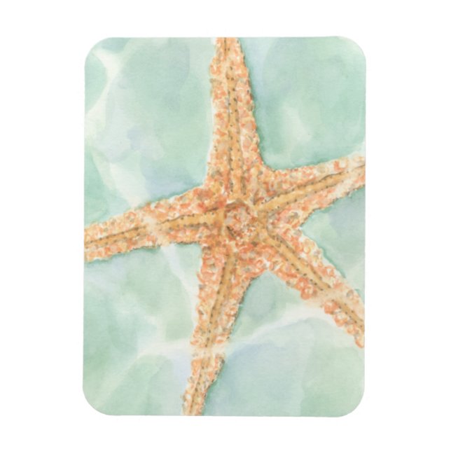 Nautical Starfish in Water Magnet (Vertical)