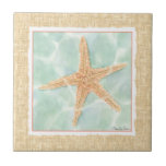 Starfish Beach Home Decorative Square Tile | Zazzle