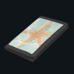 Nautical Starfish in Water Trifold Wallet<br><div class="desc">This Chariklia Zarris painting will make you feel a world of difference every time you look at it. You can image yourself at the beach hunting for starfish or playing in the sand. Zarris's image is perfect for those who love sea life and want to take it everywhere they go....</div>