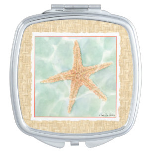 Nautical Starfish in Water Vanity Mirror