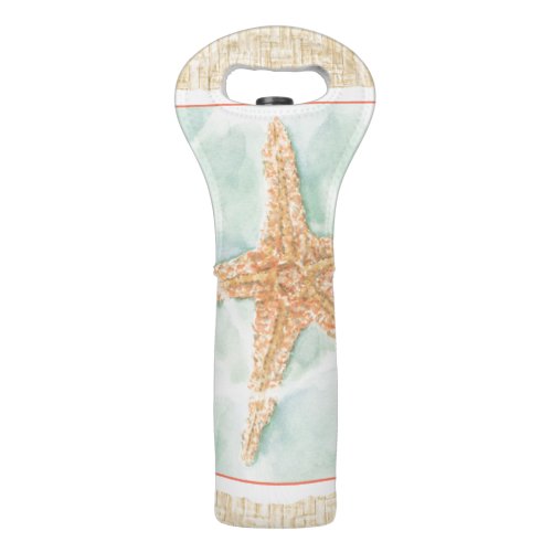 Nautical Starfish in Water Wine Bag