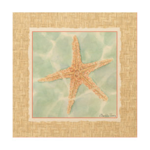Nautical Starfish in Water Wood Wall Decor