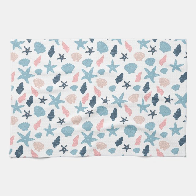 Nautical Starfish Kitchen Towel (Horizontal)