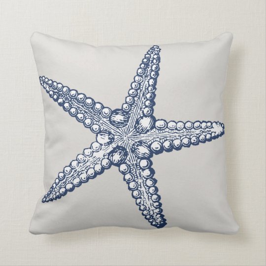 Nautical Starfish Throw Pillow Zazzle Com