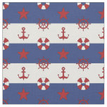 Nautical Stars And Stripes Pattern Fabric