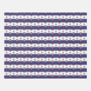 Nautical Stars And Stripes Pattern Rug
