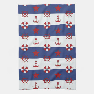 Nautical Stars And Stripes Pattern Towel
