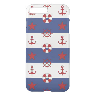Nautical Stars And Stripes Pattern iPhone 8 Plus/7 Plus Case
