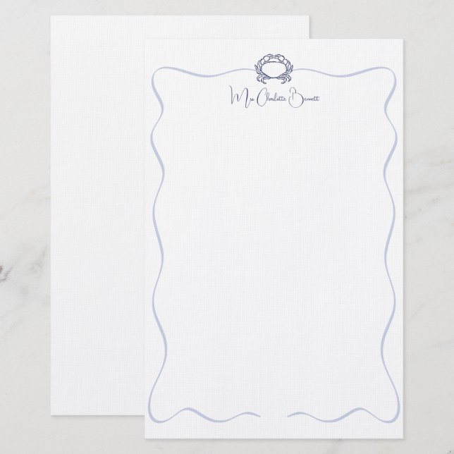 Nautical Stationery Paper (Front/Back)