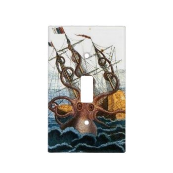 Nautical Steampunk Kraken Vintage Octopus Outlet Light Switch Cover by angela65 at Zazzle