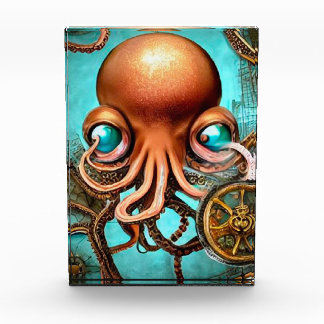 Nautical Steampunk Monster Octopus Photo Block