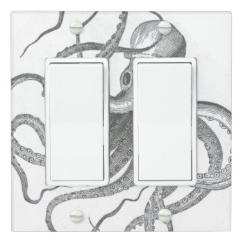 Nautical Steampunk Octopus Vintage Kraken Antique  Light Switch Cover by iBella at Zazzle