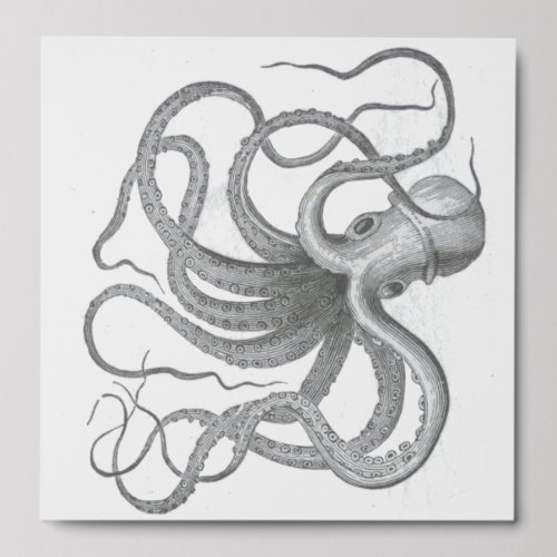 Nautical steampunk octopus vintage kraken design peel and stick photo tile