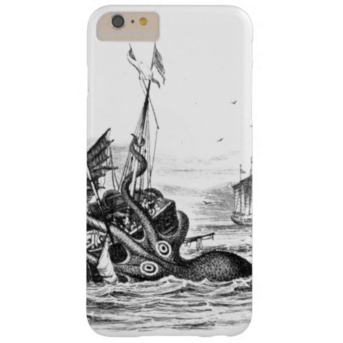 Nautical steampunk octopus vintage kraken drawing barely there iPhone 6 plus case