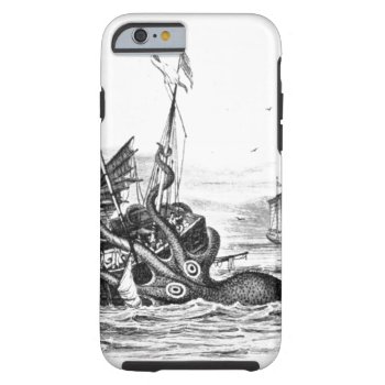 Nautical Steampunk Octopus Vintage Kraken Drawing Tough Iphone 6 Case by iBella at Zazzle