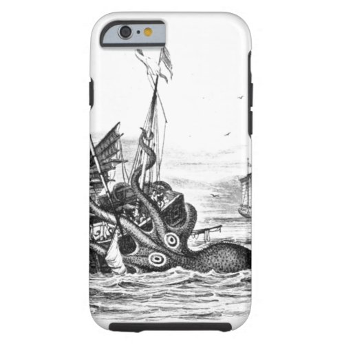 Nautical steampunk octopus vintage kraken drawing tough iPhone 6 case
