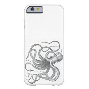Nautical Steampunk Octopus Vintage Kraken Drawing Barely There Iphone 6 Case by iBella at Zazzle