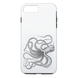 Nautical steampunk octopus Vintage kraken drawing iPhone 8 Plus/7 Plus Case