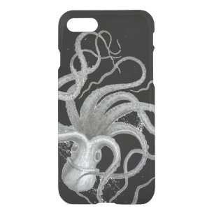 Nautical steampunk octopus Vintage kraken drawing iPhone SE/8/7 Case