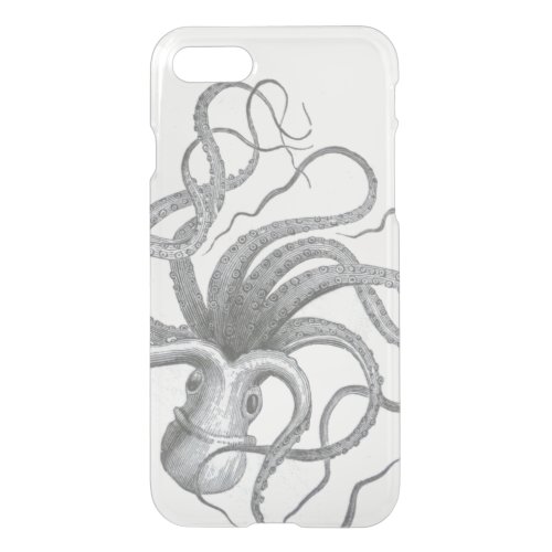 Nautical steampunk octopus Vintage kraken drawing iPhone SE87 Case