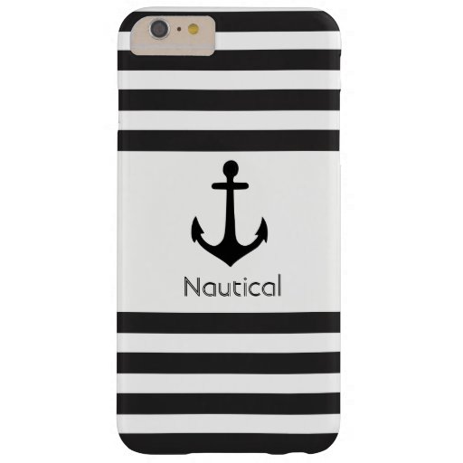 Nautical Stripe, Anchor, Barely There iPhone 6 Plus Case