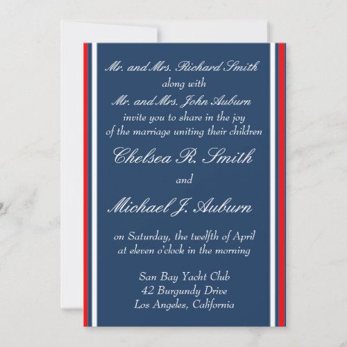 Nautical Stripe Invitation