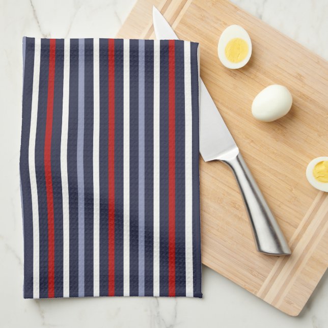 Nautical Stripe Kitchen Towel (Quarter Fold)