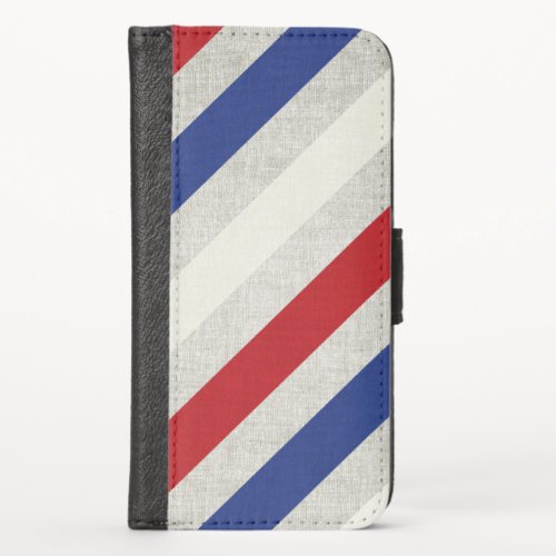 Nautical Stripe Pattern Phone Wallet Case
